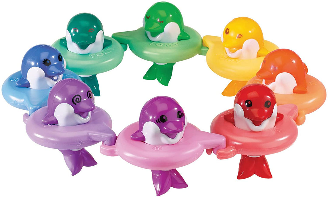 Jouet de bain pour bébé Tomy Toomies Do Re Mi Dolphins | Jouet éducatif et musical pour les tout-petits