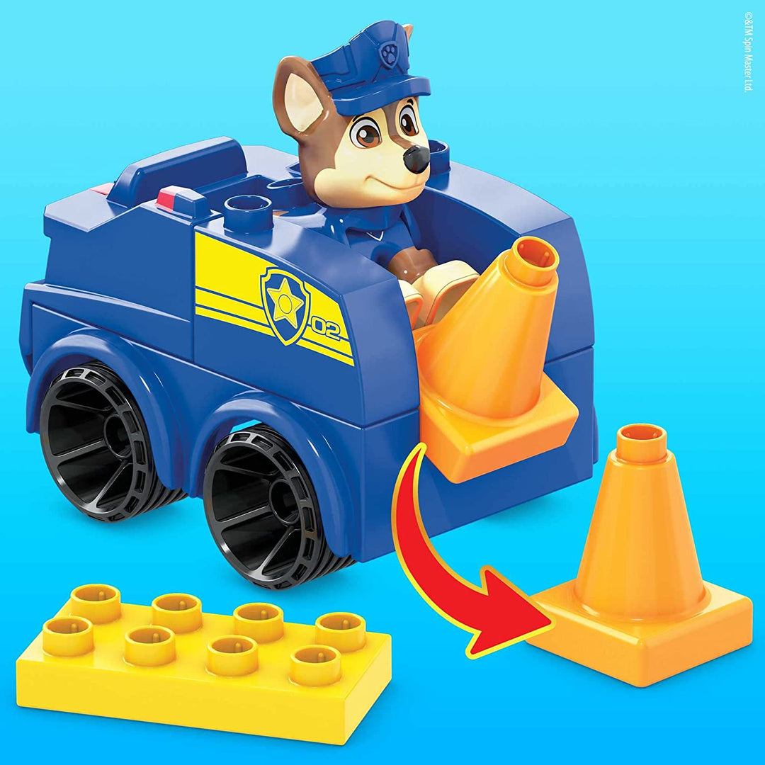 Mega Bloks PAW Patrol Chase's Polizeiauto-Bauset – inklusive beweglichem Chase F
