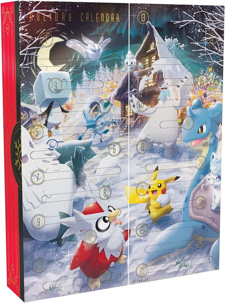 Pokémon-Sammelkartenspiel: Feiertagskalender (8 Folien-Promokarten, 6 Booster-Packs und mehr) (Vers