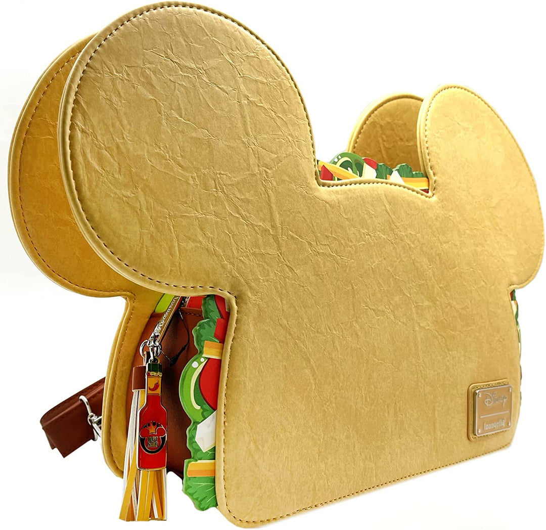 Loungefly X LASR Exklusiver umwandelbarer Mini-Rucksack Disney Mickey Taco