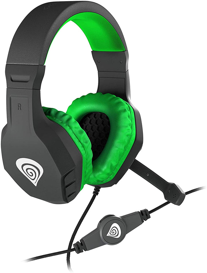 Genesis Argon Green 200 Gaming Headset with Microphone Mini Jack 3.5 Mm X2 PC