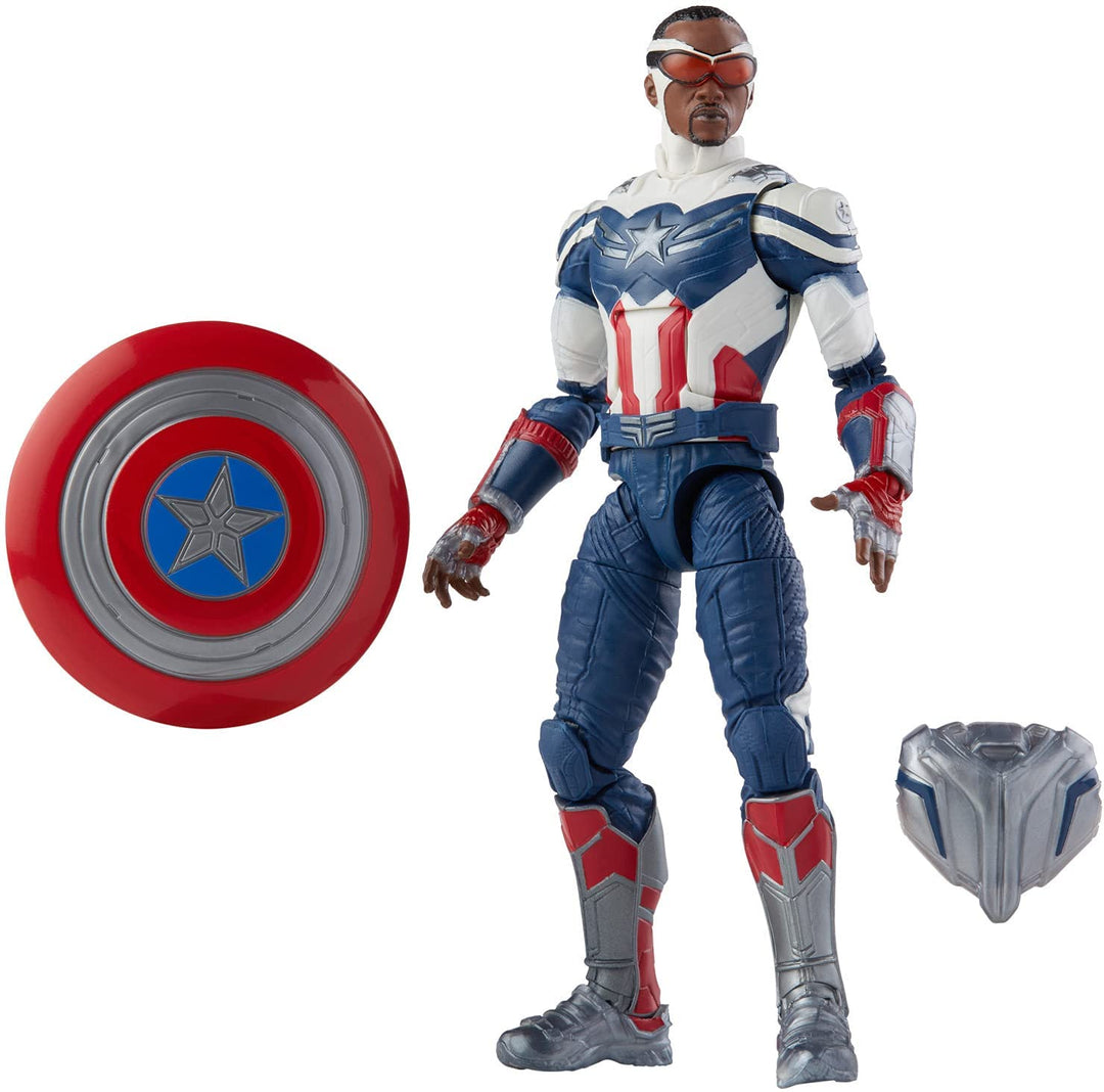 Hasbro Marvel Avengers Legends Series Avengers 15-cm Action Figure Toy Captain America: Sam Wilson Premium Design And 2 Accessories, For Kids Age 4 And Up multicolor