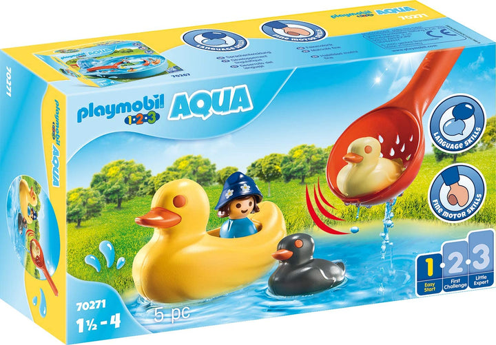 Playmobil 1.2.3 - 70271 Famille de canards avec figurine, à partir de 1,5 ans