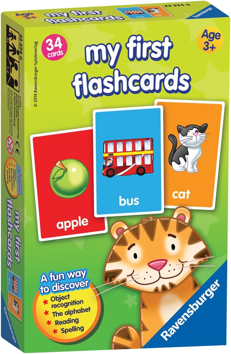 Ravensburger Mein erstes Flash-Kartenspiel für Kinder ab 3 Jahren – ideal für Objekterkennung, Alphabetisierung, Lesen und Rechtschreibung