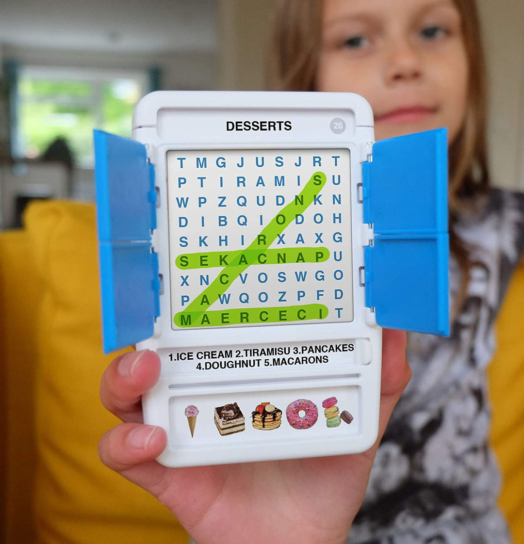 Wortsuchspiel mit 100 Bildern – Taschenpuzzle mit Bildhinweisen, abwischbarem Kartenstift, für Kinder und Erwachsene