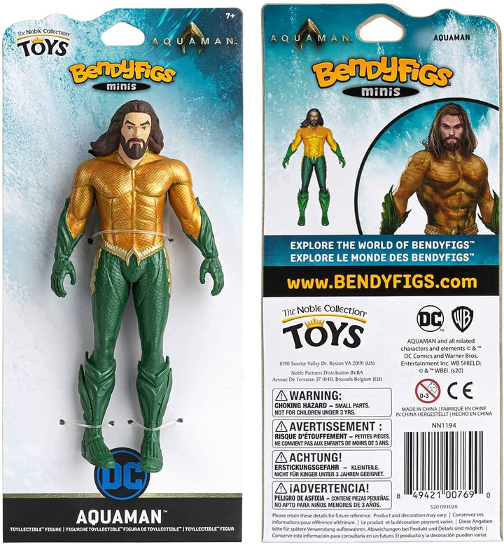 The Noble Collection DC Comics Mini Bendyfigs Aquaman - 5.5in (14cm) Noble Toys