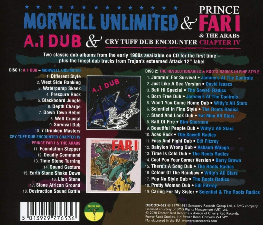 Morwell Unlimited &amp; Prince Far I &amp; The Arabs – A.1 Dub / Cry Tuff Dub Encounter Kapitel IV: Zwei Originalalben plus Bonustracks [Audio-CD]