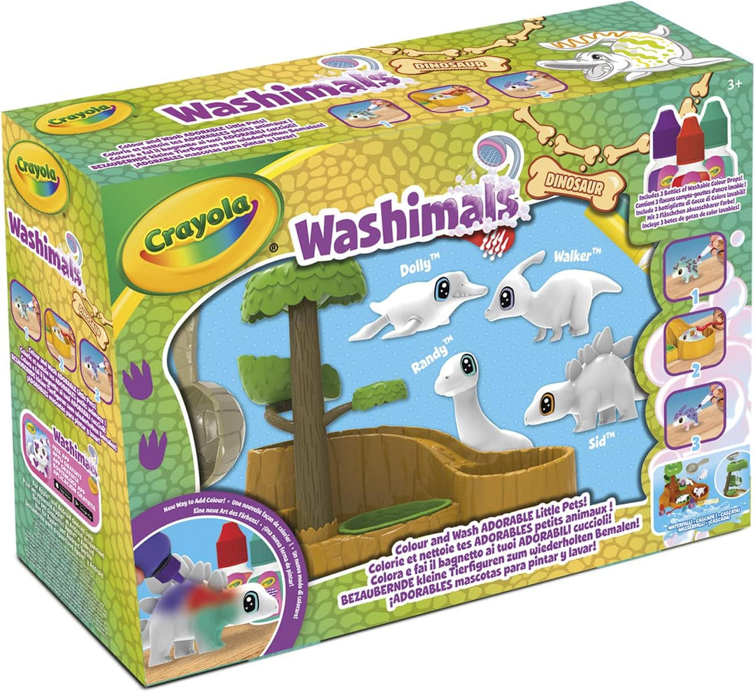 CRAYOLA Washimals Pets – Dinosaurier-Wasserfall-Spielset | Inklusive waschbarem Marker P