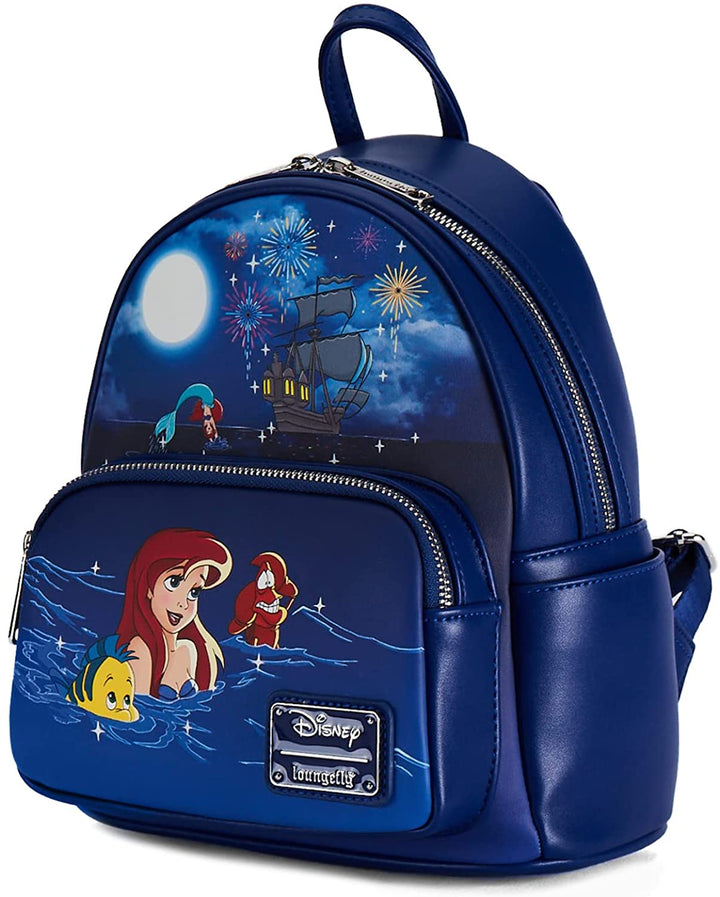 Loungefly Disney Die kleine Meerjungfrau Arielle, Feuerwerk, beleuchteter Mini-Rucksack