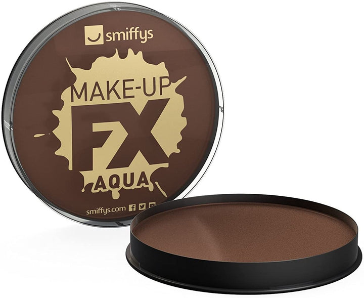 Smiffys Make-Up FX Face and Body Paint, 16 ml - Dark Brown