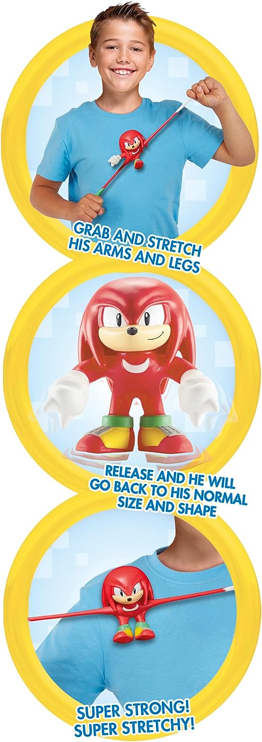 Character Options ltd 07938 Stretch Sonic Knuckles Toy. Amazing Stretchy Fun