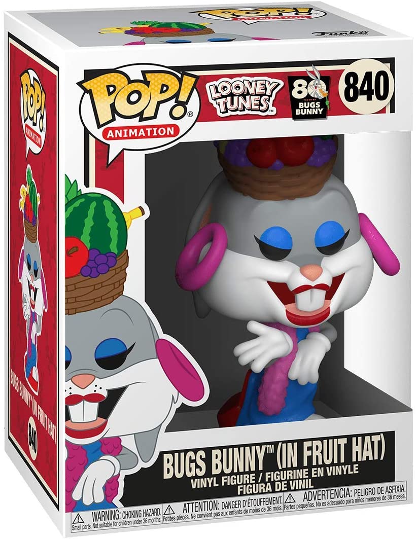 Looney Tunes 80th-Bugs Bunny Bugs Bunny (met fruithoed) Funko 49161 Pop! Vinyl #840