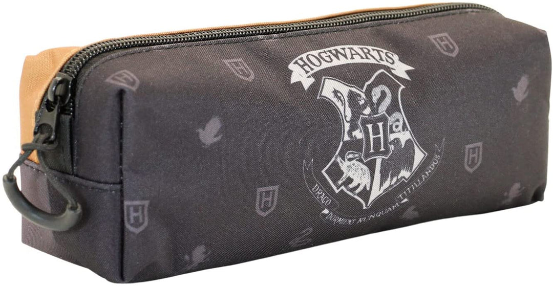 Harry Potter Howgarts-Fan Quadratisches Federmäppchen, Schwarz