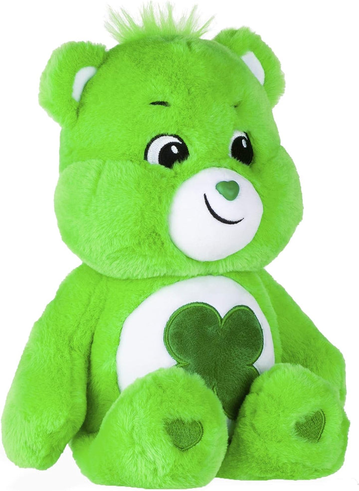 Care Bears 22064 14 Inch Medium Plush Good Luck Bear, Collectable Cute Plush Toy, Cuddly Toys for Children, Soft Toys for Girls and Boys, Cute Teddies Suitable for Girls and Boys Aged 4 Years +