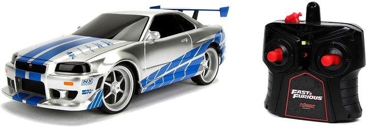 Jada - Fast&amp;Furious - R/C Nissan Skyline GTR 1:16 2,4GHz (253206007), Weiß Blau