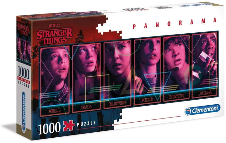 Clementoni - 39548 - Puzzle Panorama - Stranger Things - 1000 pieces - Made in Italy