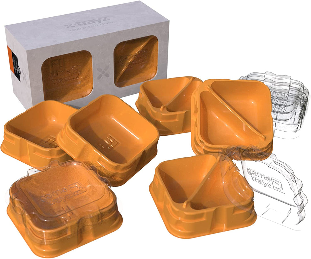 GameTrayz X-Trayz Orange  (3 single and 3 double trays)
