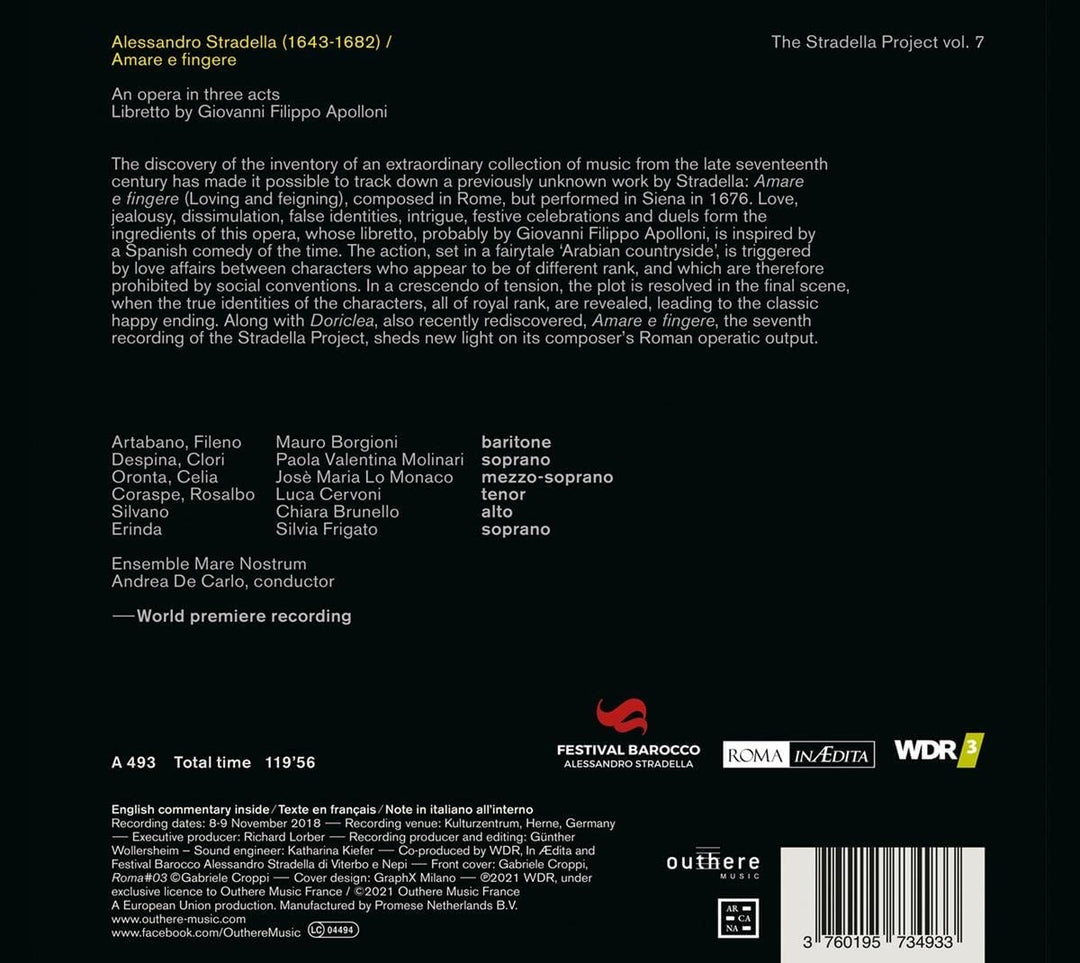 Ensemble Mare Nostrum - Stradella: Amare e fingere [Audio CD]