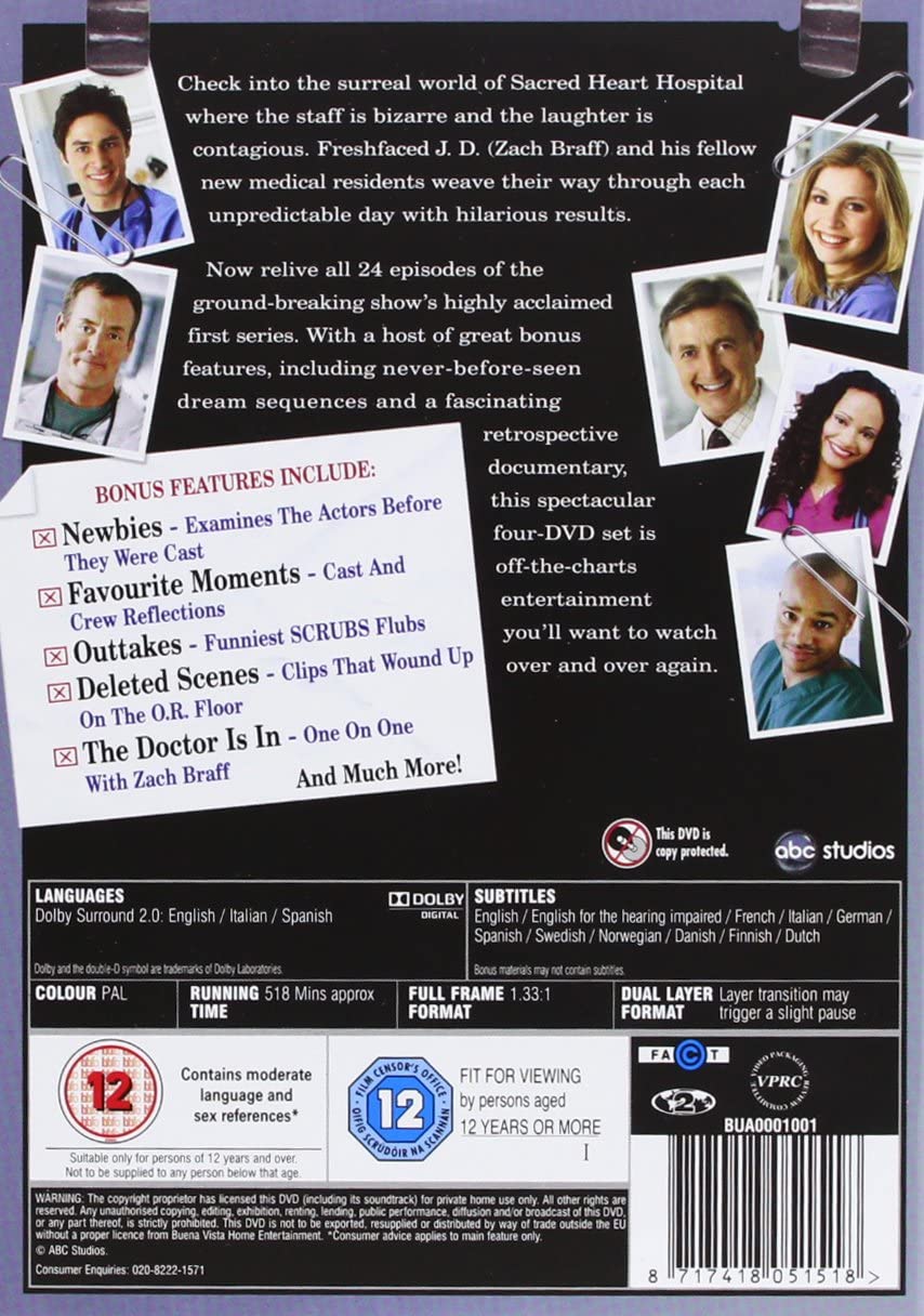 Scrubs – Komplette Sammlung: Staffel 1–9 – Sitcom [DVD]