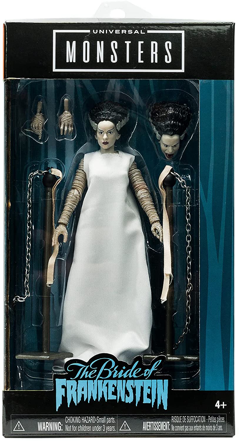 Jada 253251016 Universal Monsters Bride of Frankenstein 6 Zoll Deluxe Sammlerfigur, Weiß