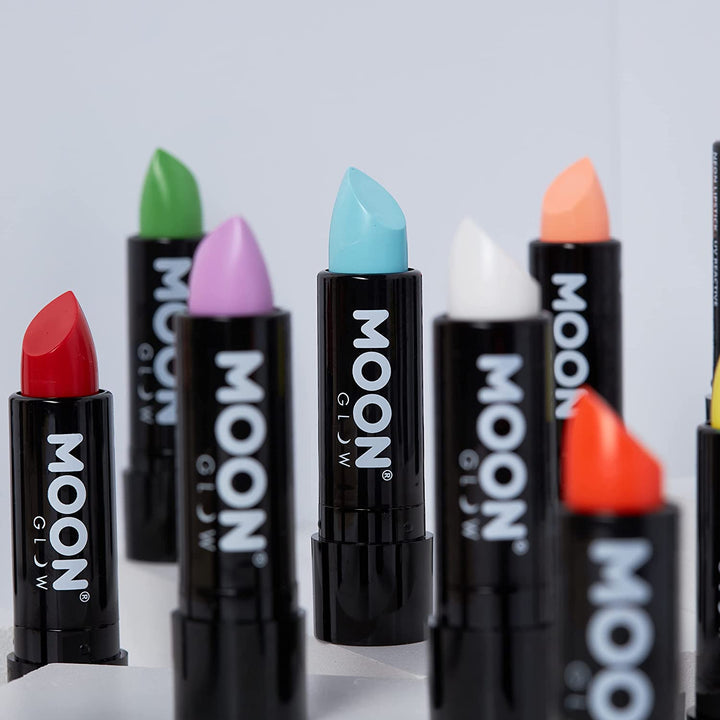 Neon-UV-Lippenstift von Moon Glow – Pastellblau – leuchtender neonfarbener Lippenstift – leuchtet unter UV-Strahlung