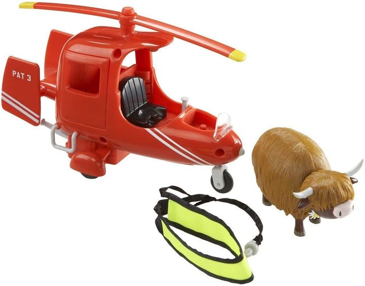 Character Postman Pat Deluxe SDS Helicopter with Runaway Cow