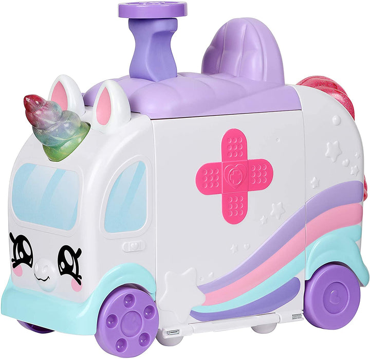 Kindi Kids Hospital Corner Unicorn Ambulance Play Set Includes Shopkins Accessories