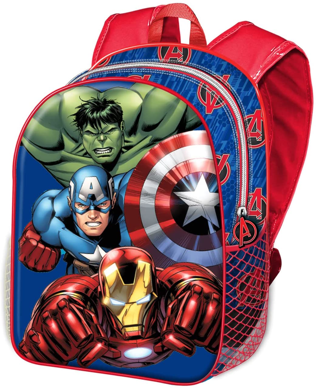 The Avengers Go On – kleiner 3D-Rucksack, blau