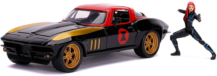 Hollywood Rides 253225014 EA Marvel Black Widow 1966 Chevy 1:24, multicolor