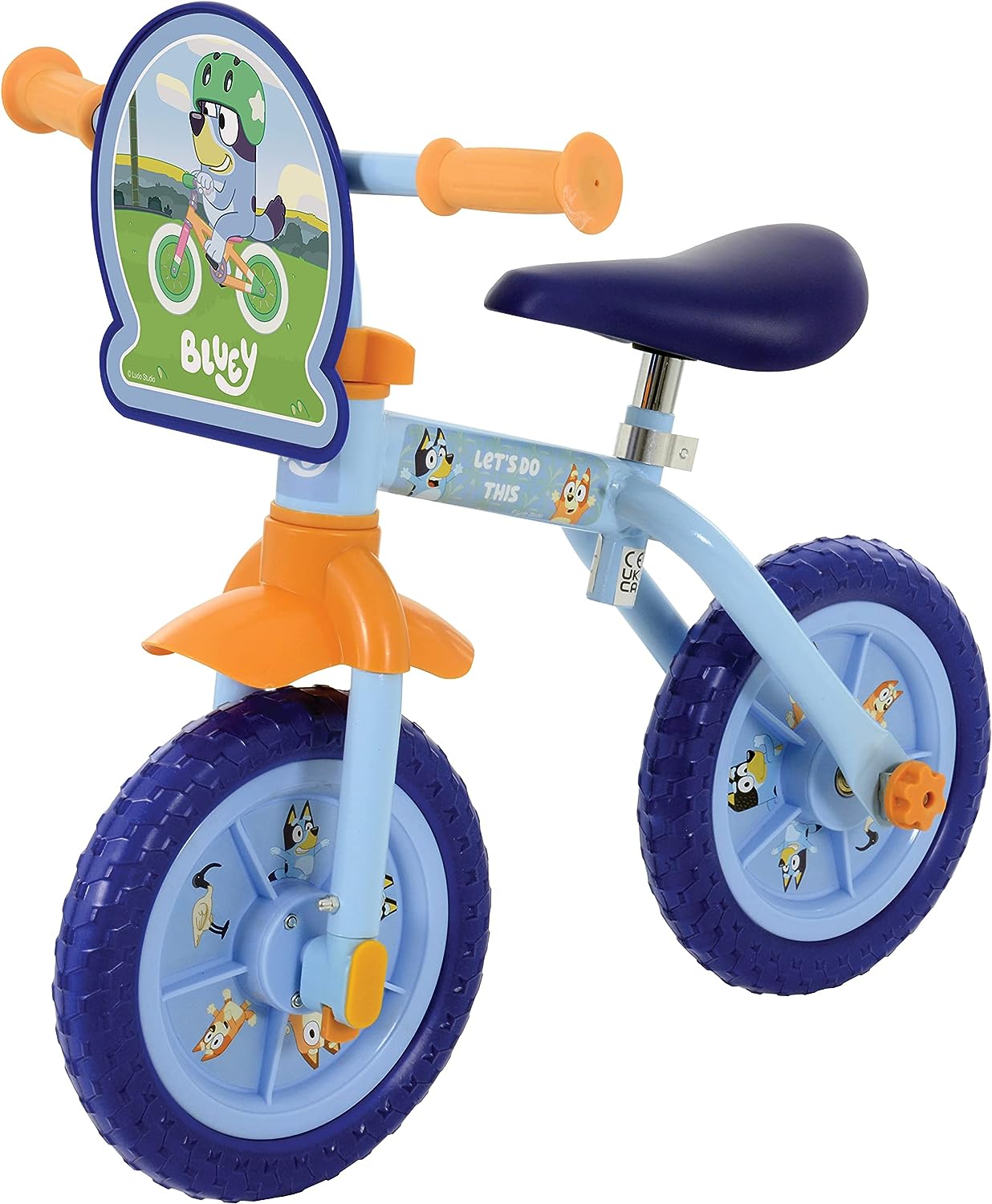 Bluey 2in1 10" Training Bike - Convertible Balance & Pedal Bike for Kids 12