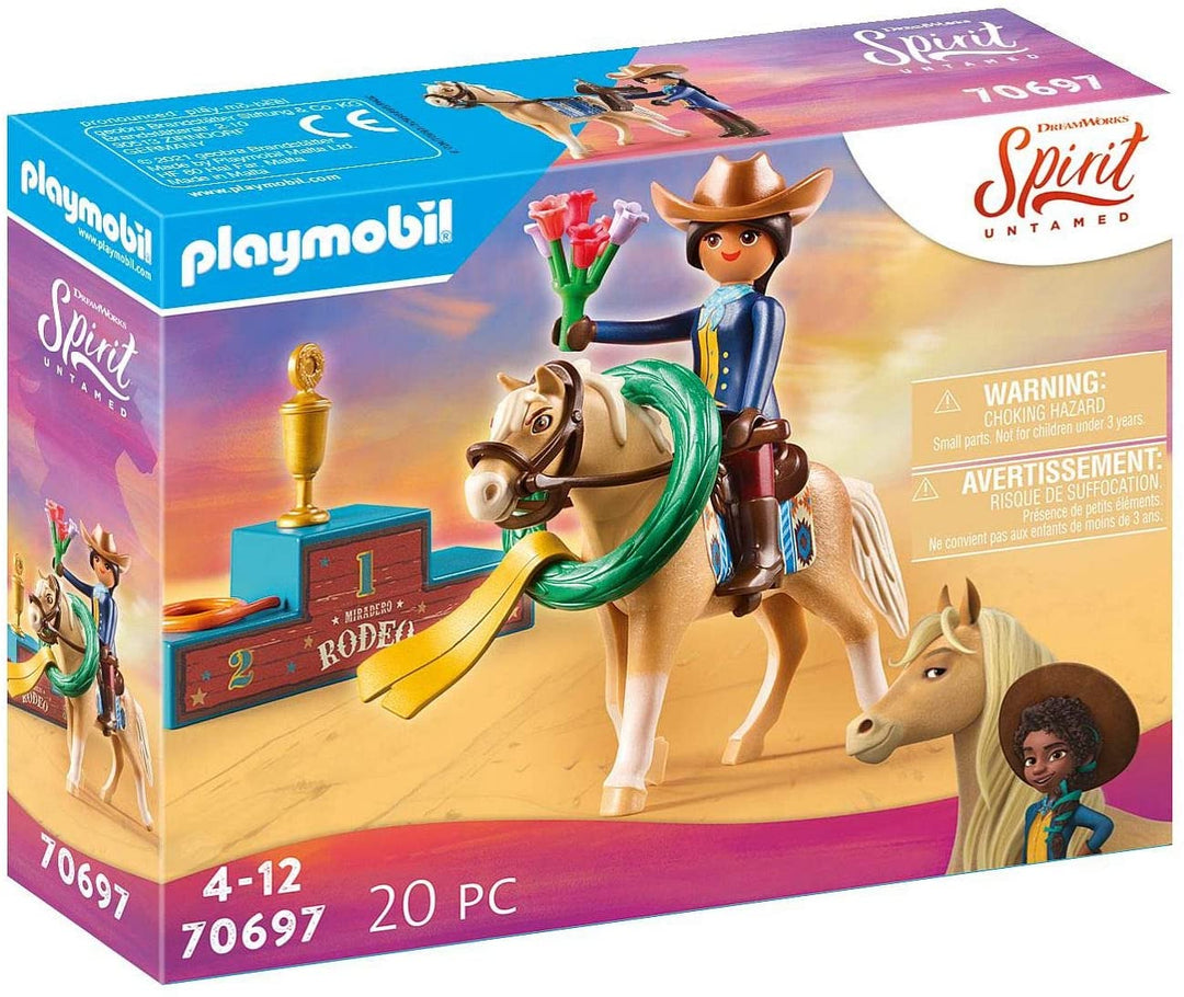 Playmobil DreamWorks Spirit Untamed 70697 Rodeo Pru, per bambini dai 4 anni in su