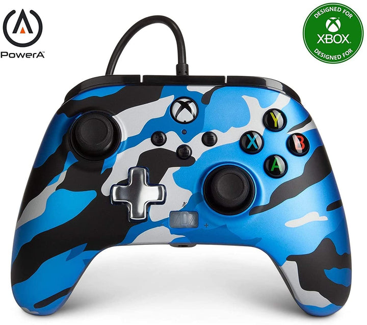 PowerA Enhanced Wired Controller für Xbox – Metallic Blue Camo, Gamepad, Wired V