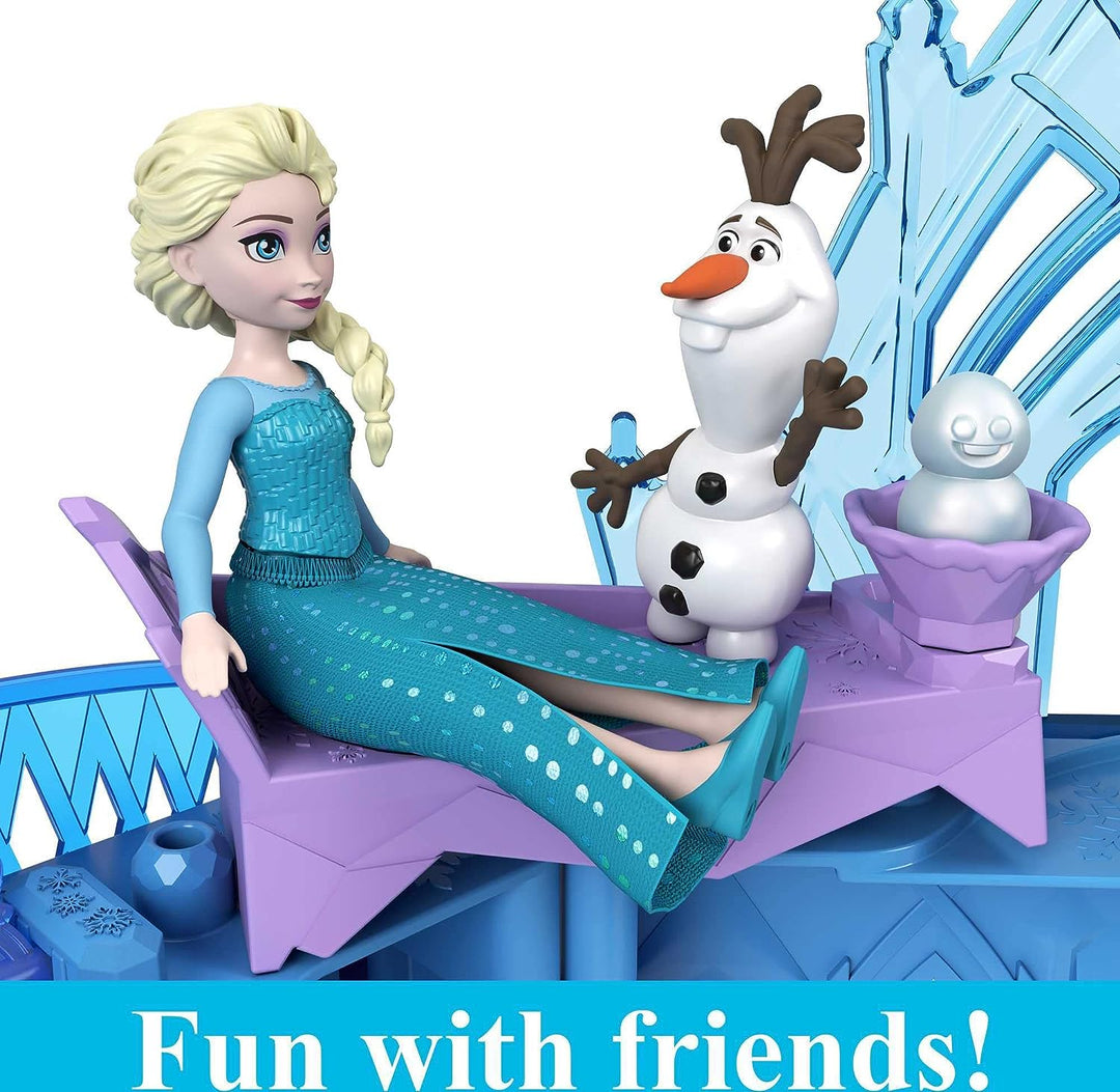 Mattel Disney Frozen Toys, Elsa Ice Palace Storytime Stackers, Castle Doll House Playset with Small Doll & 8 Accessories