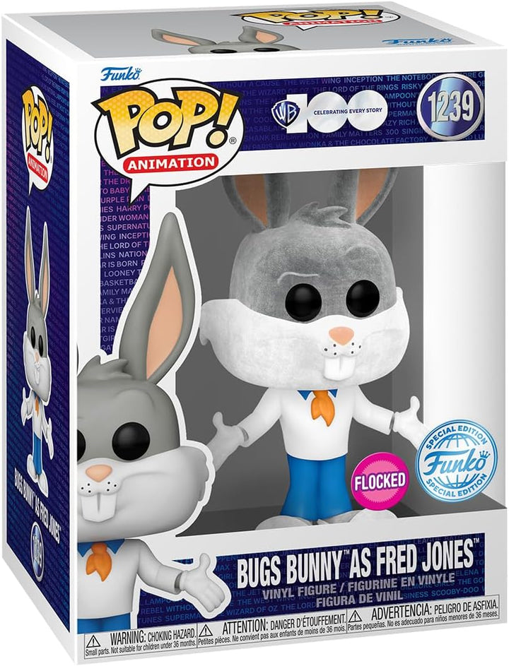 Funko POP! &amp; T-Shirt: WB100- Bugs Bunny Fred Bunny als Fred – beflockt – extra groß –