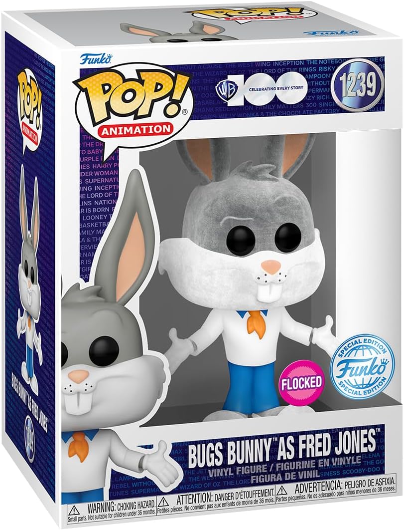 Funko POP! &amp; T-Shirt: WB100 – Bugs Bunny Fred Bunny als Fred – beflockt – groß – (L) –