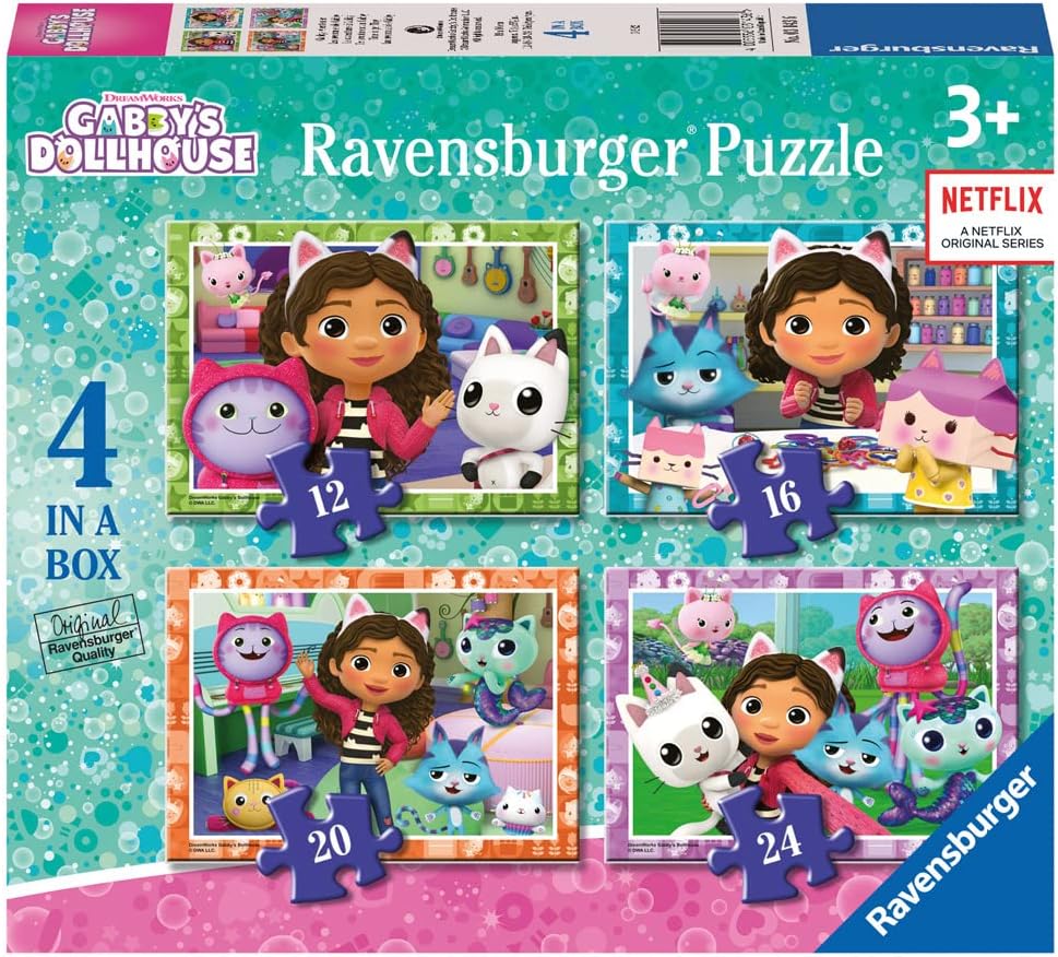 Ravensburger Gabby's Dollhouse-Puzzles für Kinder ab 3 Jahren – 4 in a B
