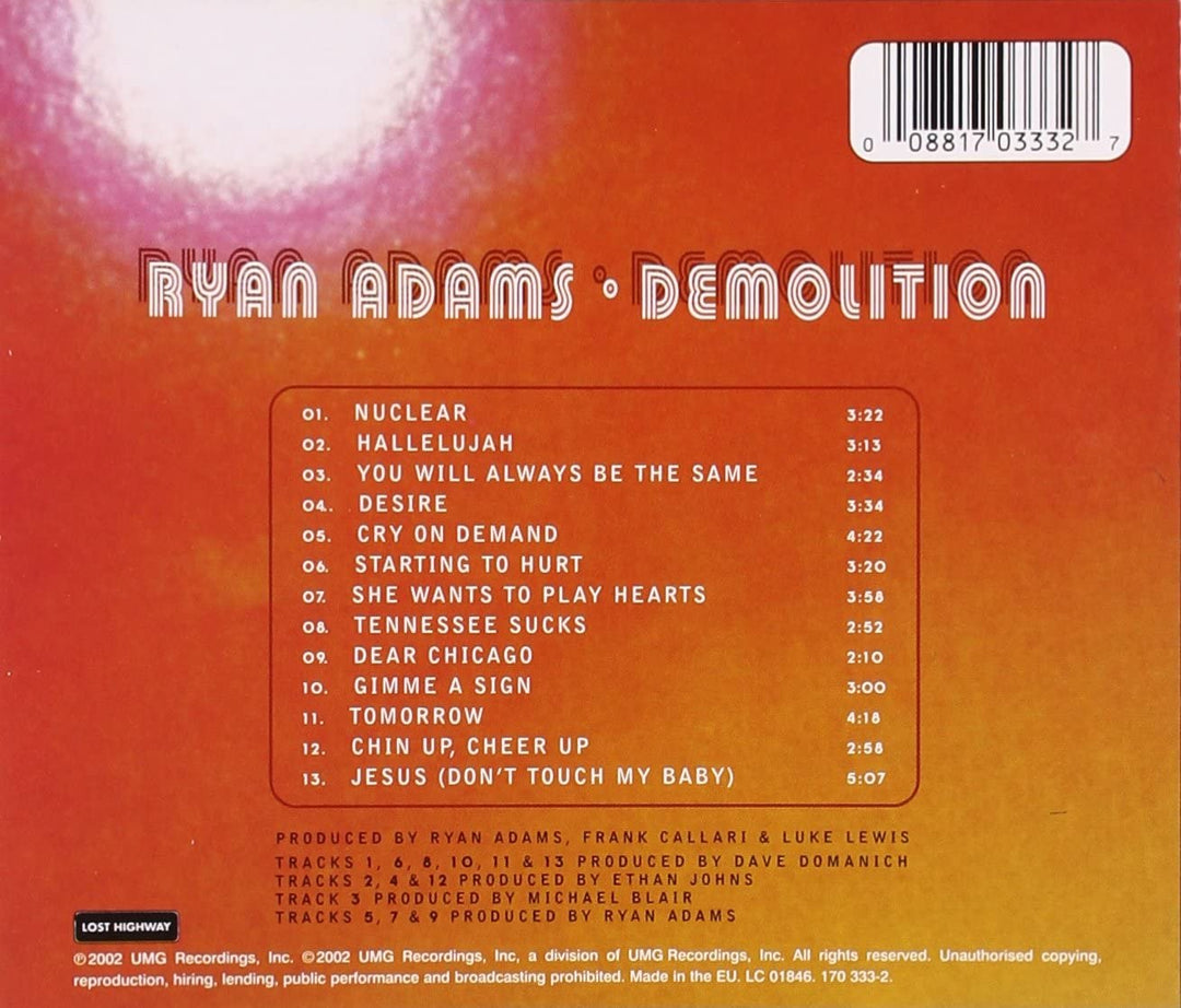 Ryan Adams – Demolition [Audio-CD]