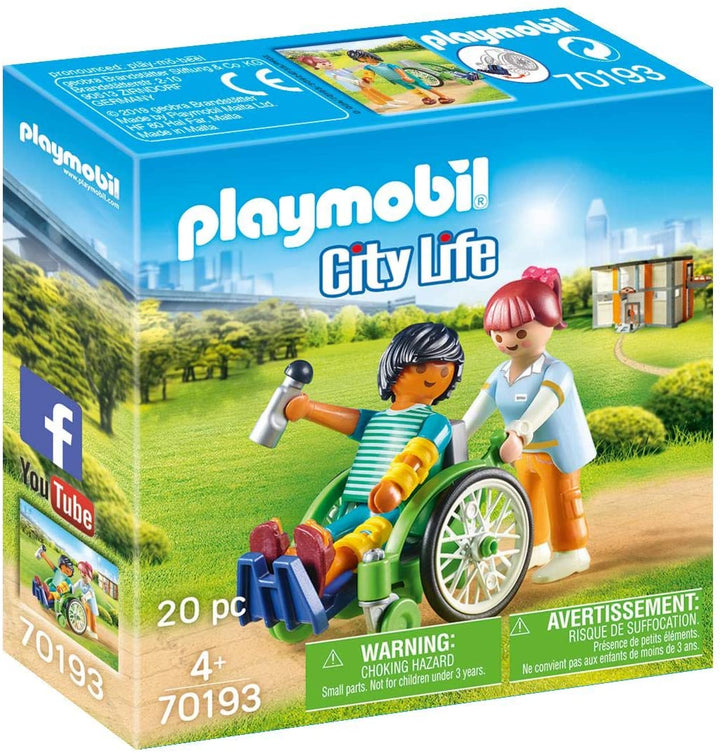 Playmobil 70193 City Life Rollstuhlpatient 4+Bunt