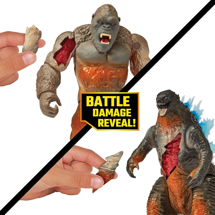 MonsterVerse Godzilla vs Kong Movie 6 Inch Collectable Diorama Set with Two Articulated Action Figures