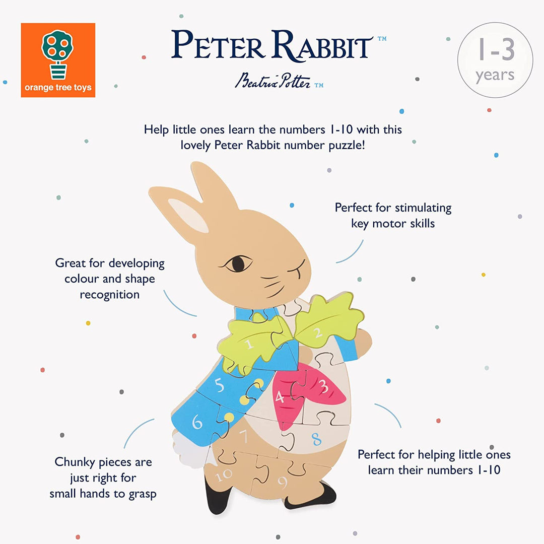 Peter Rabbit Zahlenpuzzle aus Holz
