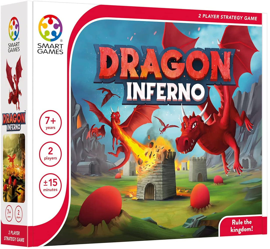 Smart Games – Dragon Inferno, 2-Spieler-Strategiespiel, 7+ Jahre