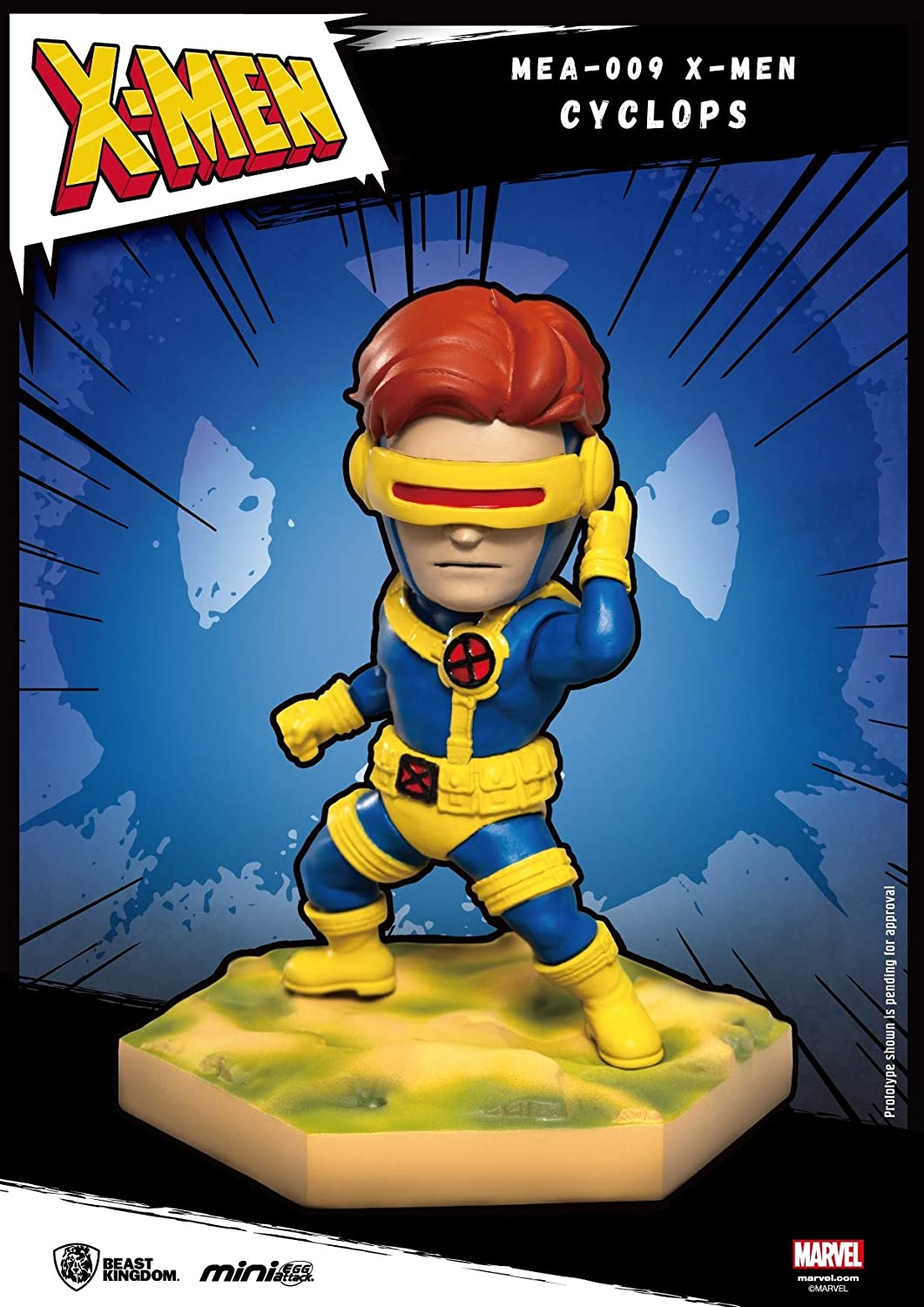 Beast Kingdom Marvel X-Men Mini Egg Attack Mea-009 Cyclops Figure, Multicolor