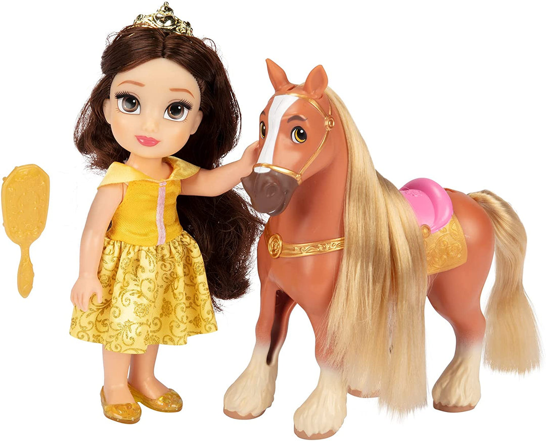 Geschenkset mit Disney Princess Belle-Puppe und Phillipe Petite