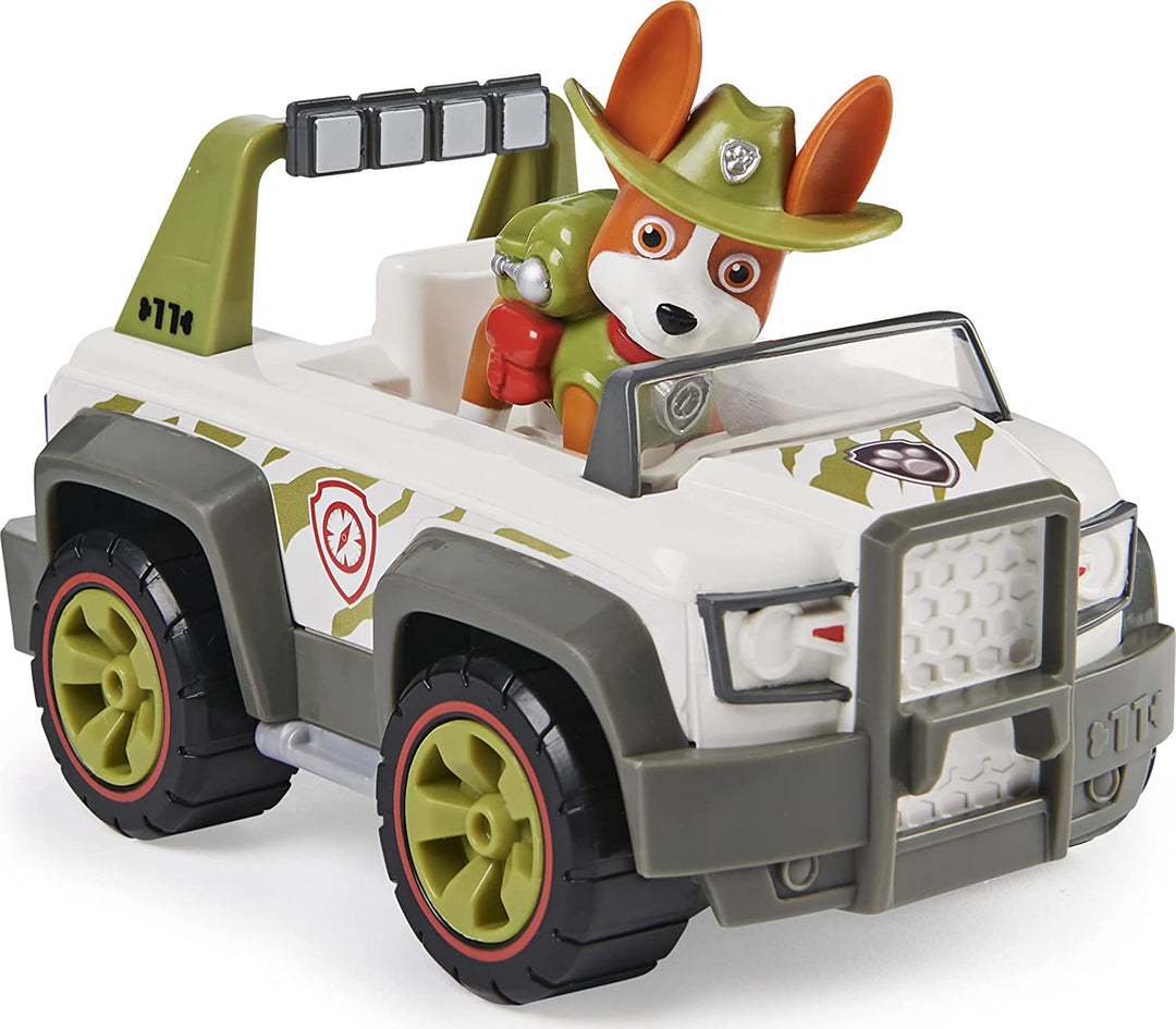 Paw Patrol Tracker’s Jungle Cruiser Vehicle with Collectible Figure, for Kids Aged 3 and Up