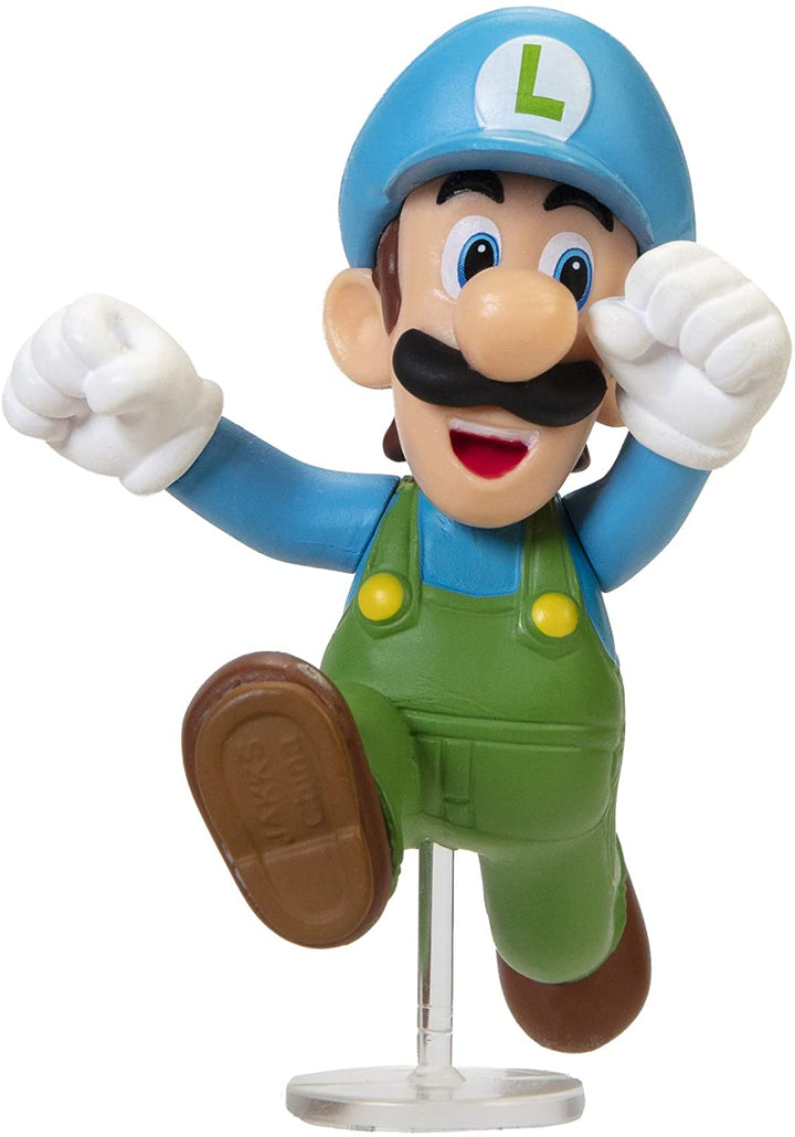 SUPER MARIO Action Figure 2.5 Inch Ice Running Luigi Collectible Toy