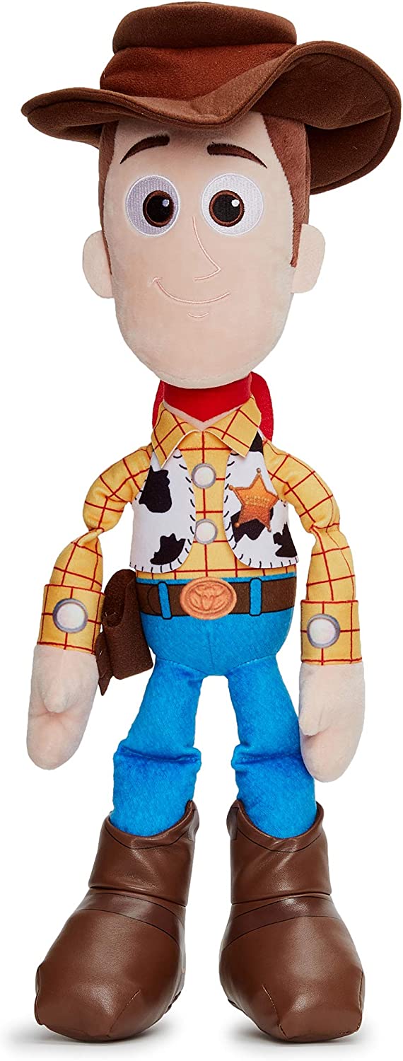 Disney 37273 Pixar Toy Story 4 Woody, weiche Puppe, 50 cm, blau