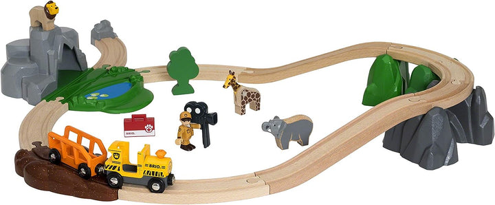 BRIO 33960 Safari-Abenteuerzug-Set für Kinder ab 3 Jahren – kompatibel mit