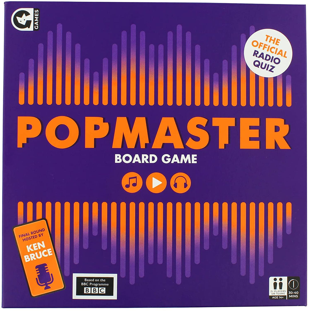 Ginger Fox Official PopMaster Board Game - Based on the BBC Radio 2 Quiz - Inclu