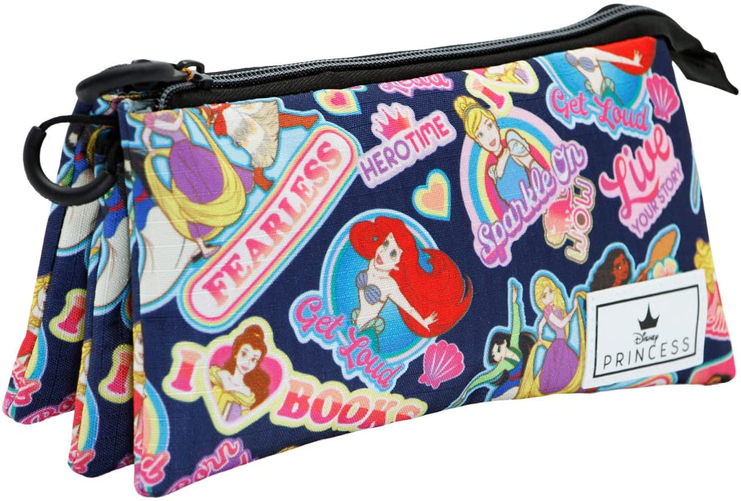 Disney Princess Fearless-Triple HS Pencil Case, Multicolour