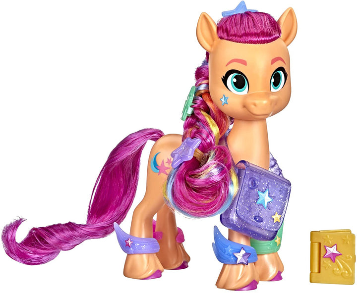 My Little Pony: A New Generation Rainbow Reveal Sunny Starscout - 6-Inch Orange Pony Toy with Rainbow Braid, 17 Accessories, F1794